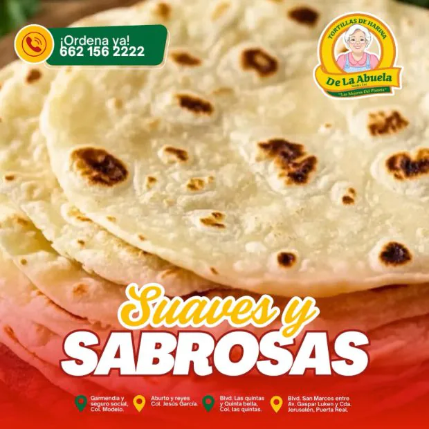 Publicación «Suaves y sabrosas» con tortillas de harina